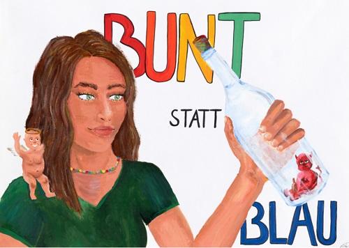 Motivbild Kampagne "bunt statt blau"