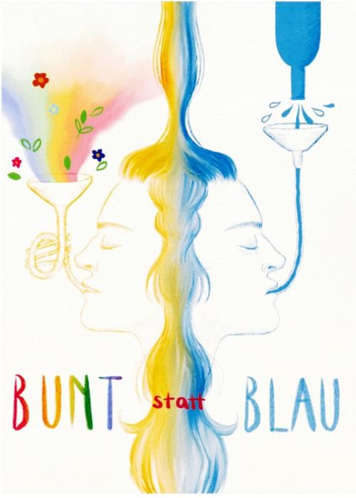 Motivbild Kampagne "bunt statt blau" 2. Platz