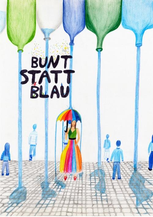 Motivbild Kampagne "bunt statt blau" Rheinland-Pfalz junge Talente