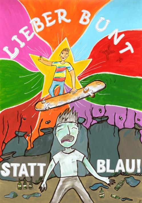 Motivbild Kampagne "bunt statt blau" Sachsen 3.Platz