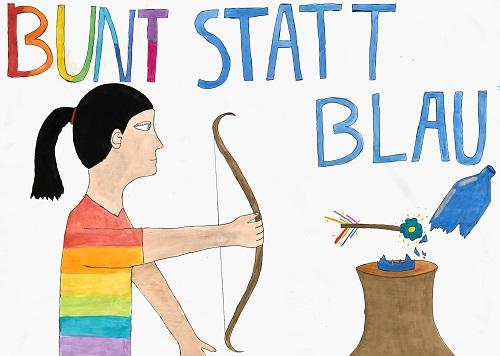 Motivbild Kampagne "bunt statt blau"