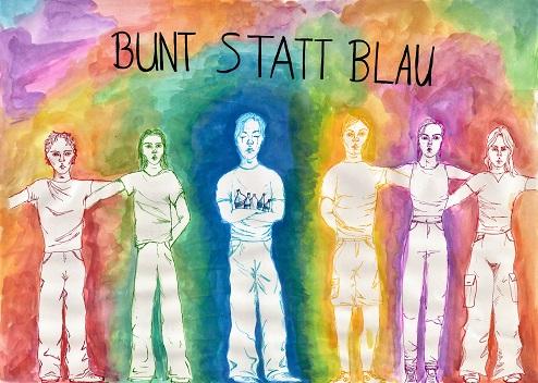 Motivbild Kampagne "bunt statt blau"