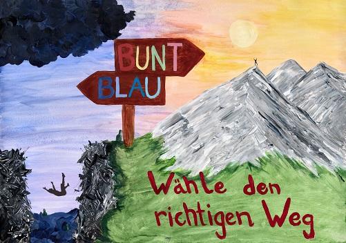 Motivbild Kampagne "bunt statt blau"