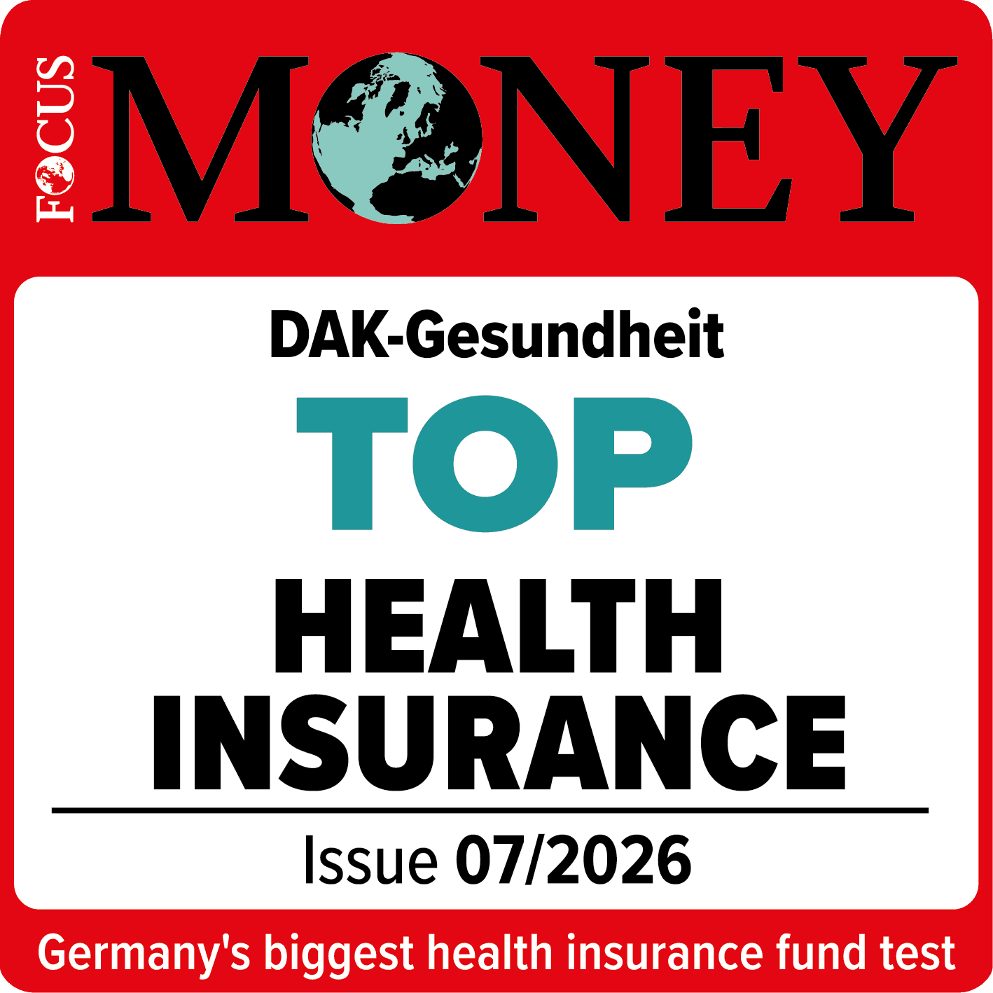 Seal: DAK-Gesundheit is a Top Health Insurance Fund