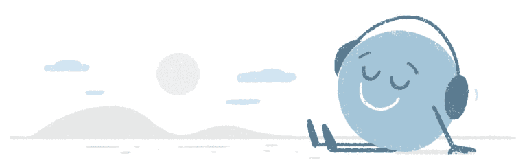 Antistress-Coaching per Balloon-App: Illustration zeigt einen Ballon beim Entspannen