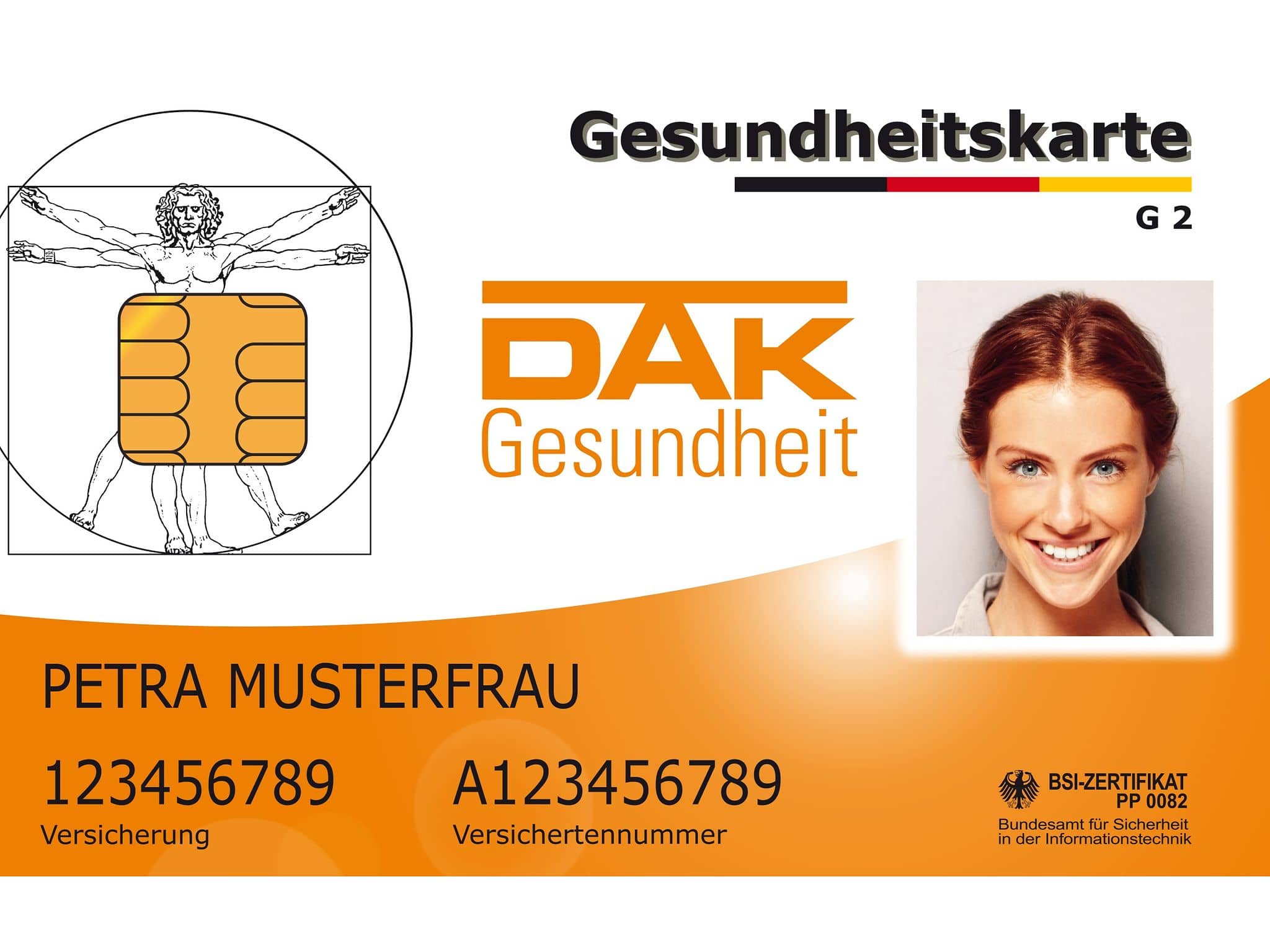 Example of what the DAK insurance card looks like.